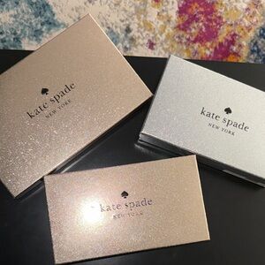 Kate Spade Sparkling wallet box Cases in Silver and Rose Gold